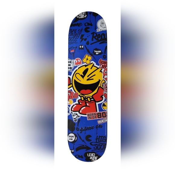 Pac-Man Skateboard With Wall hanging Decor For Room Cool New